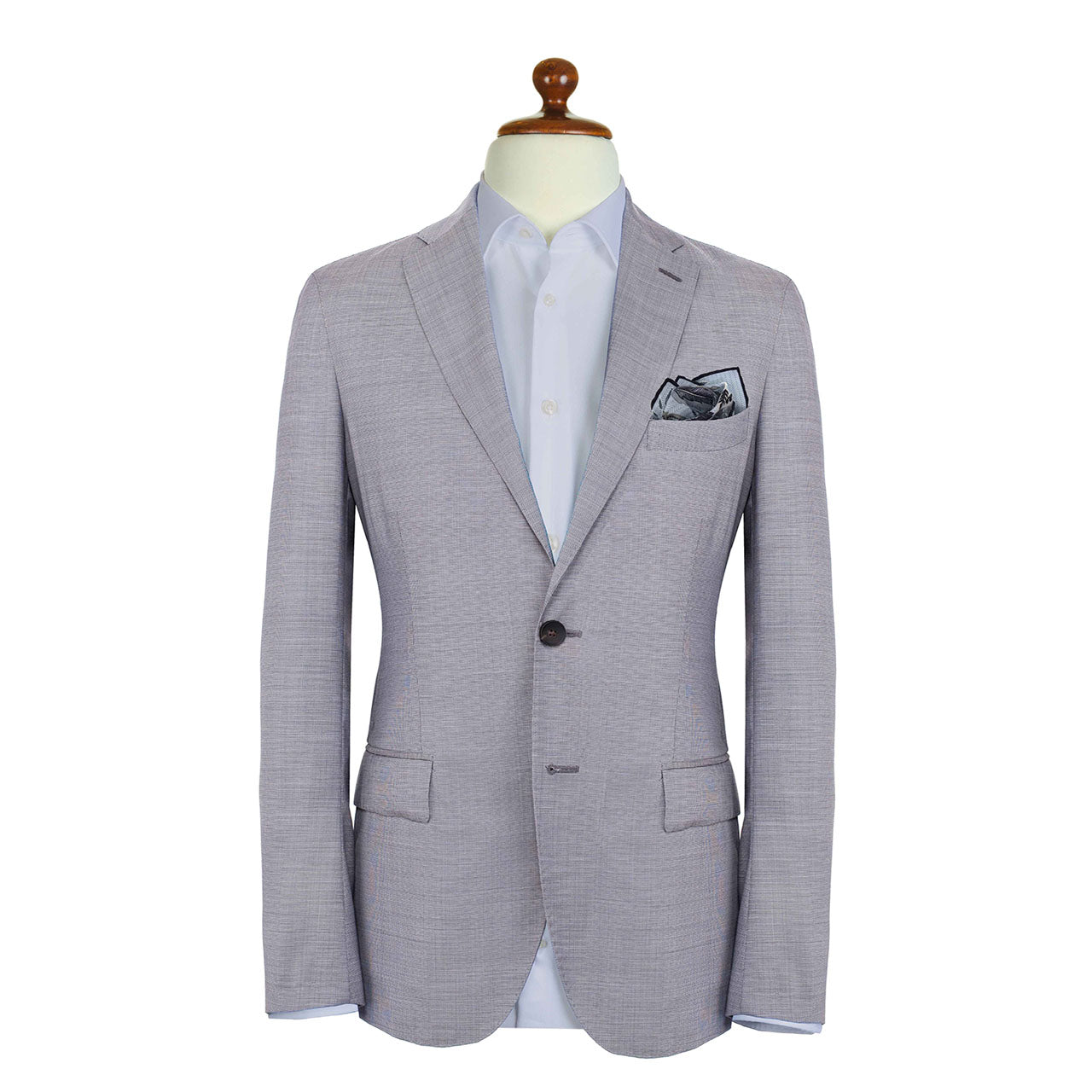 Dragonfly Chaser Grey Pocket Square