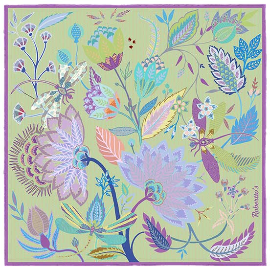 Dragonfly Chaser Purple Pocket Square