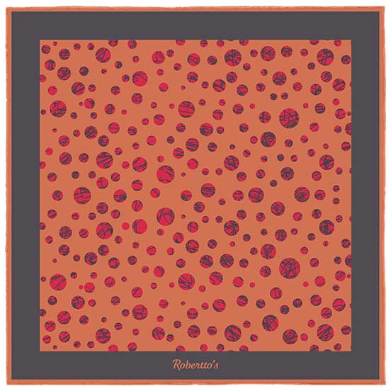 Daliesque Salmon Pocket Square