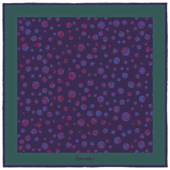 Daliesque Eggplant Purple Pocket Square
