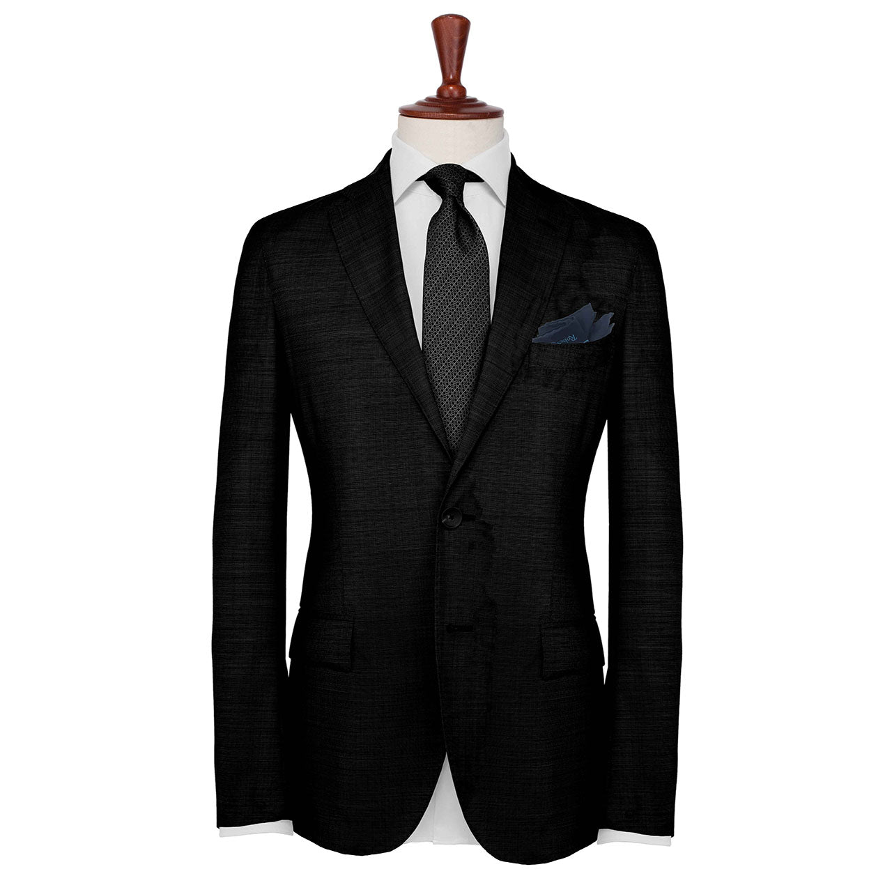 The Code Charcoal Pocket Square