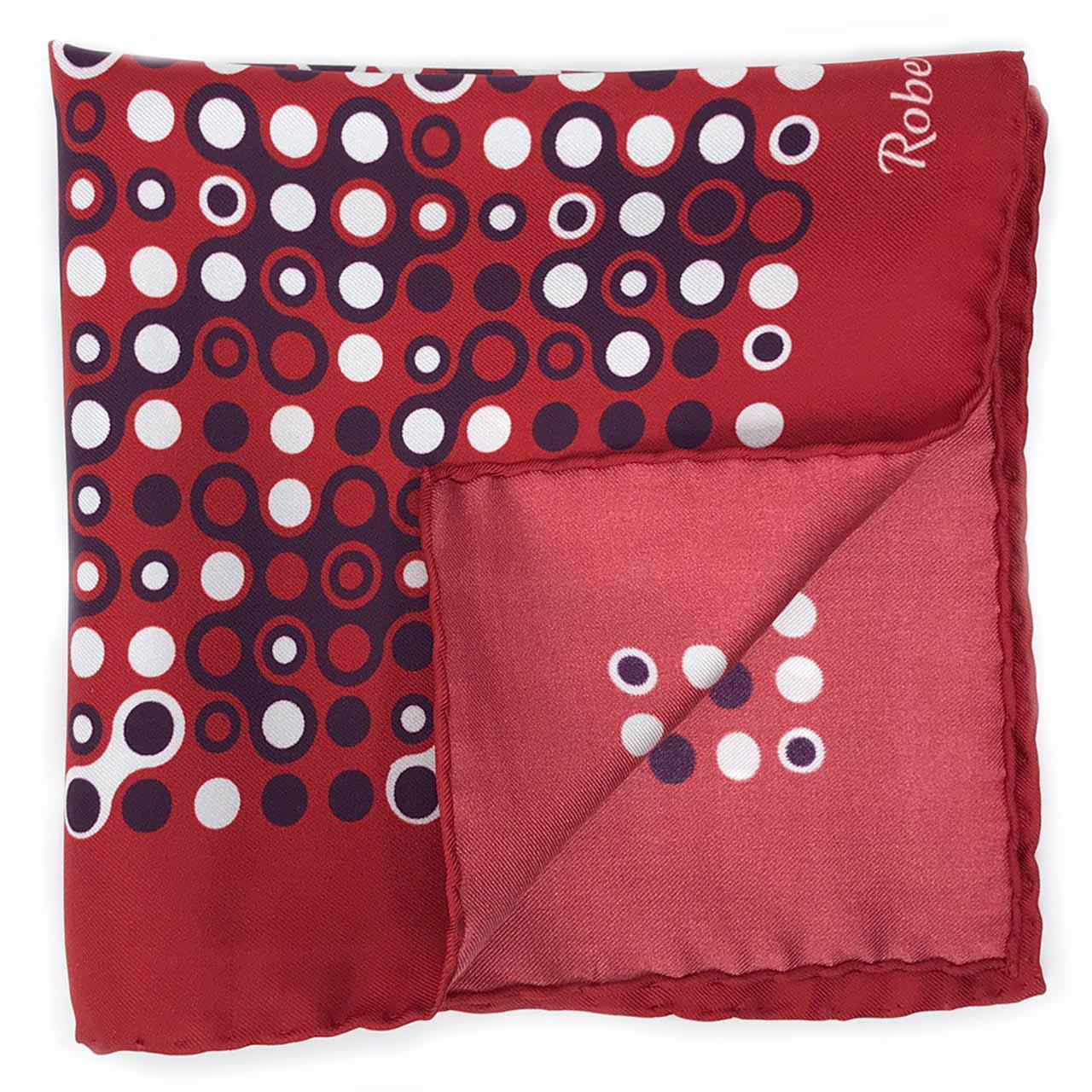 The Code Berry Red Pocket Square