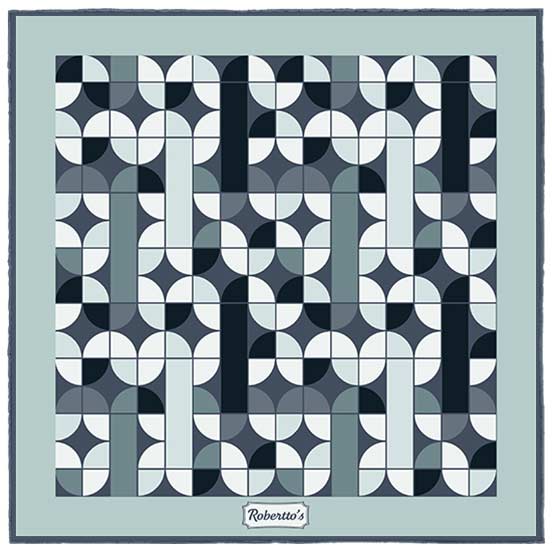 La Mosaique Aluminum Grey Pocket Square