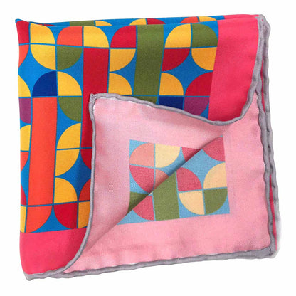 La Mosaique Pink Pocket Square