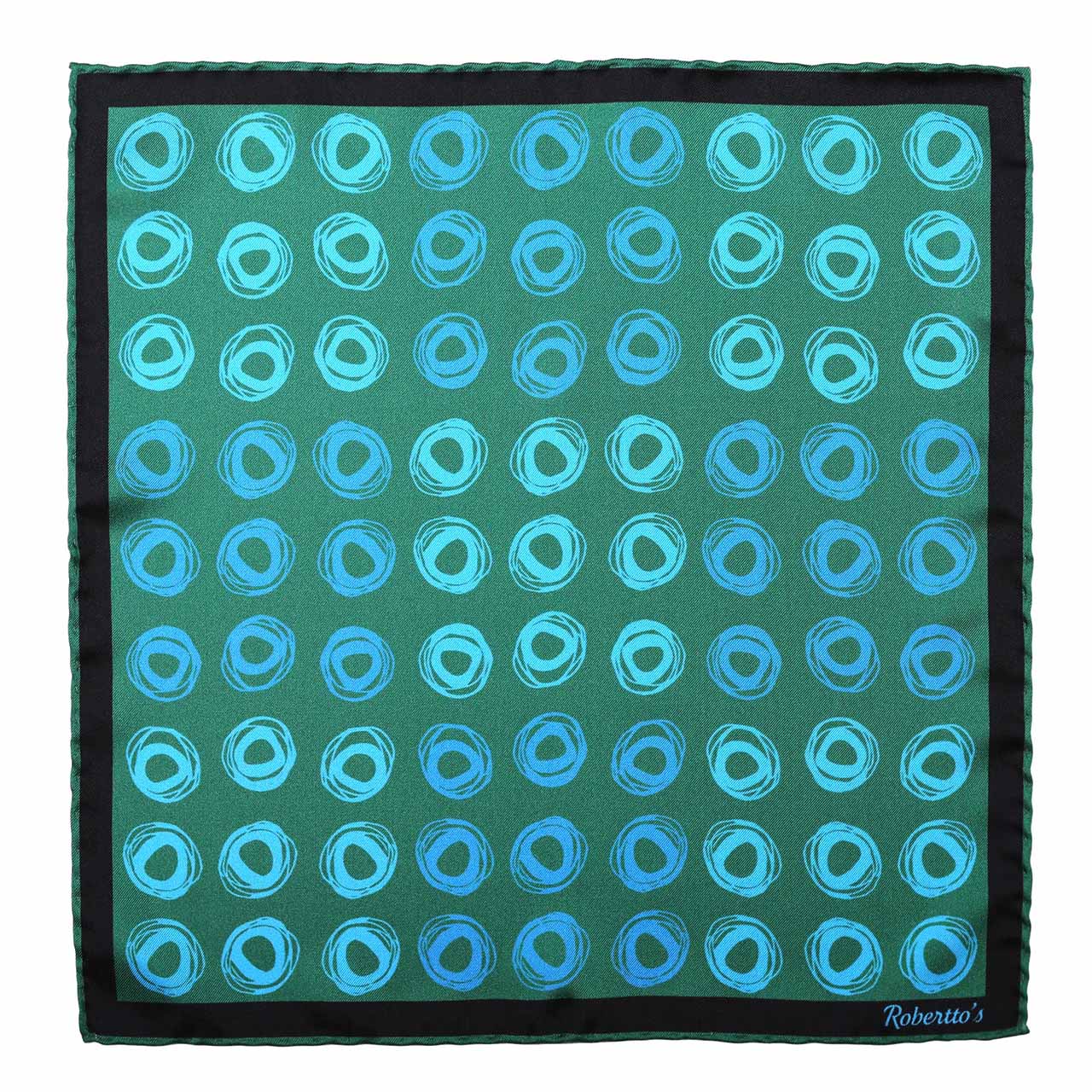 Cats Eyes Teal Pocket Square