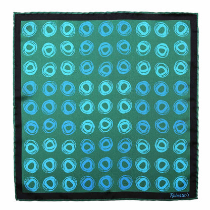 Cats Eyes Teal Pocket Square