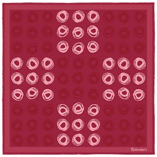 Cats Eyes Amaranth Pocket Square