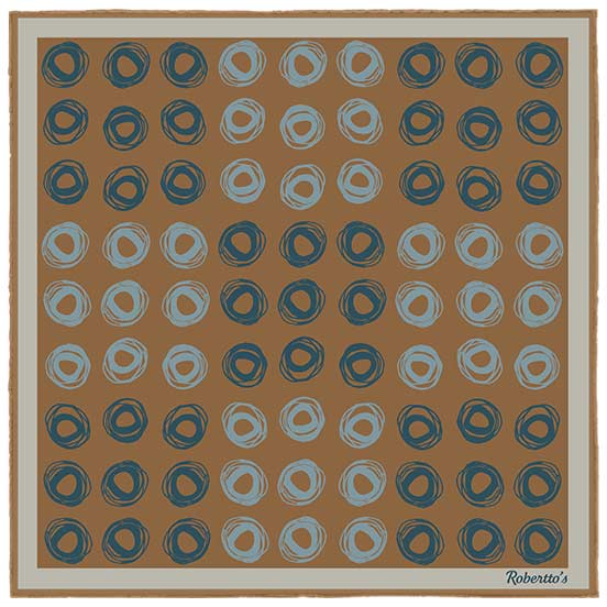 Cats Eyes Peanut Brown Pocket Square