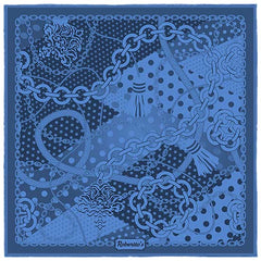 Chains & Charms Light Blue Pocket Square