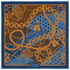 Chains & Charms Sky Blue Pocket Square