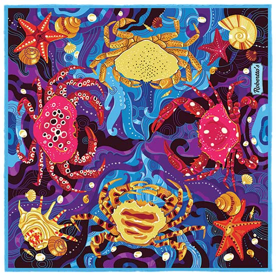 After The Tide Sky Blue Pocket Square