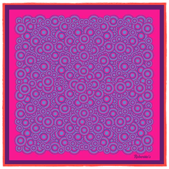 Quadrophenia Fuchsia Pocket Square