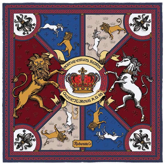 Leon et Equus Burgundy Pocket Square