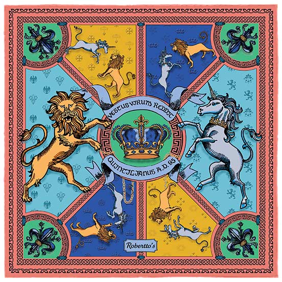 Leon et Equus Arctic Blue Pocket Square