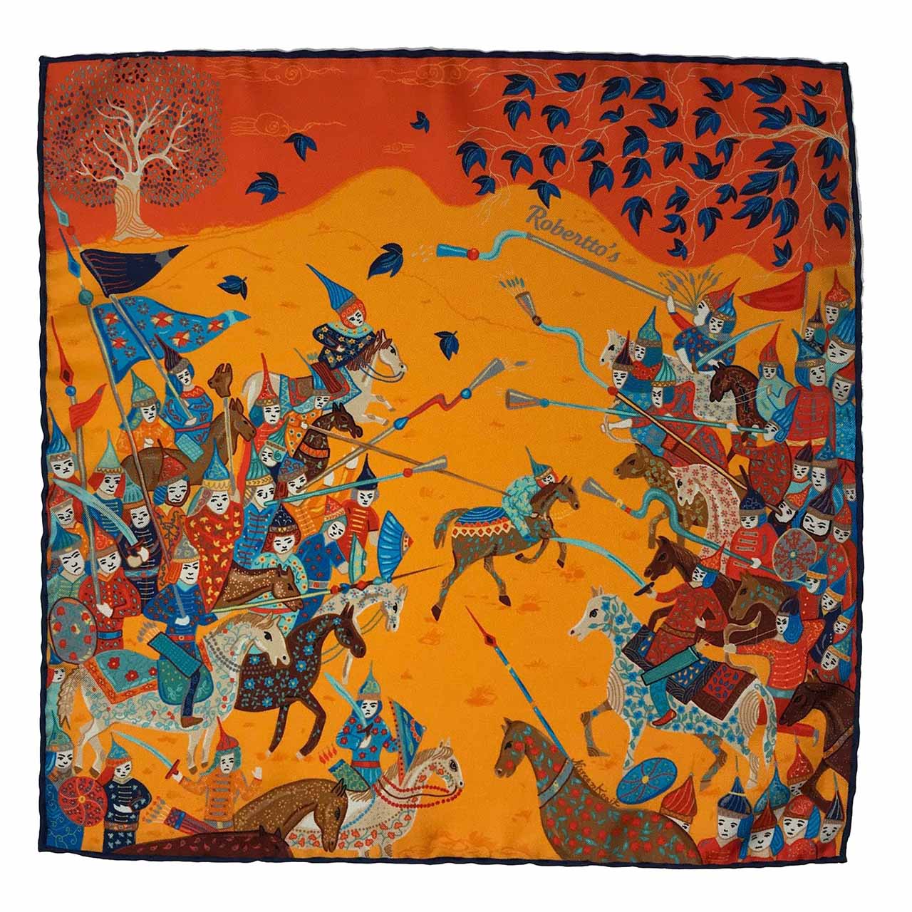 Battle of the Mughals Mustard Yellow Pocket Square