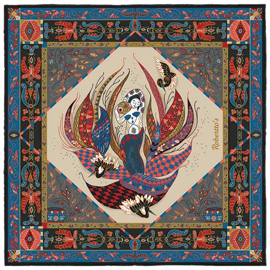 Aquarius Cream Pocket Square