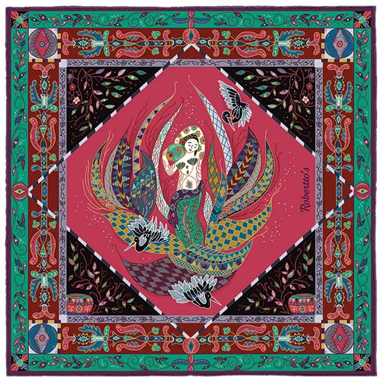 Aquarius Cerise Red Pocket Square