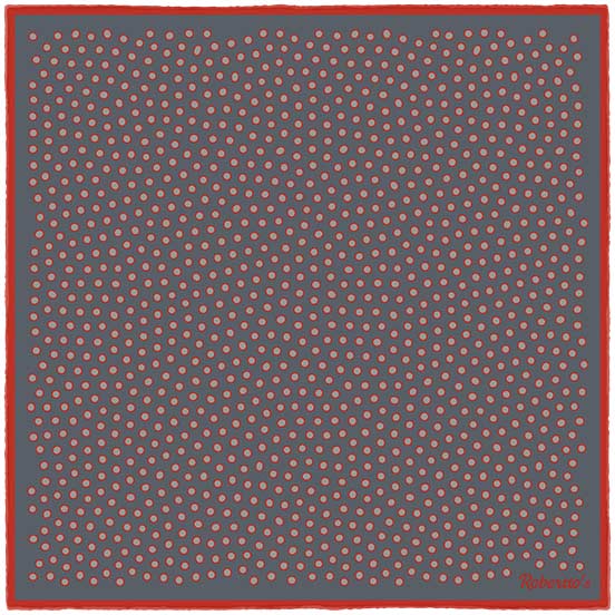 Polka Power Grey Pocket Square