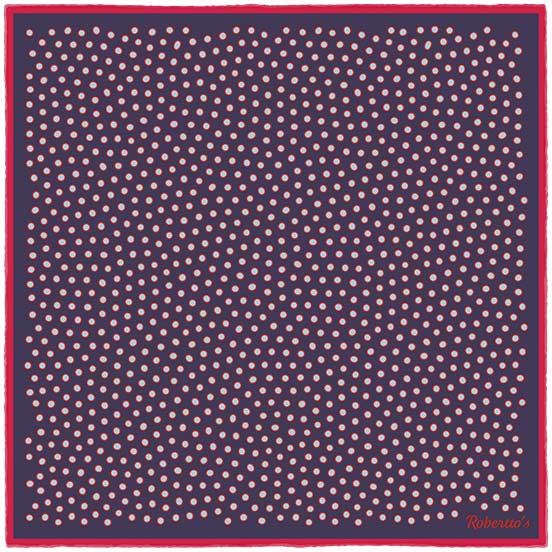 Polka Power Prussian Blue Pocket Square