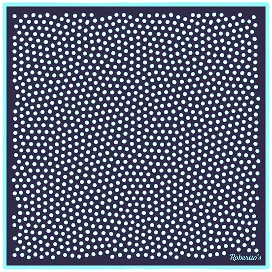 Polka Power Oxford Blue Pocket Square