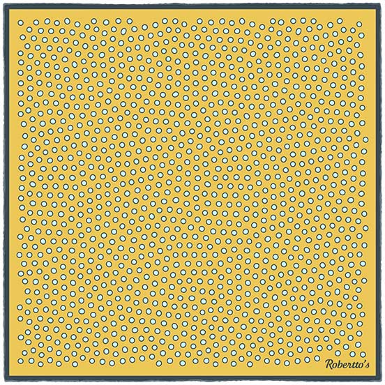 Polka Power Mustard Yellow Pocket Square