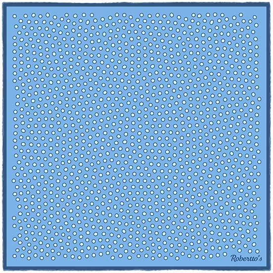 Polka Power Light Sky Blue Pocket Square