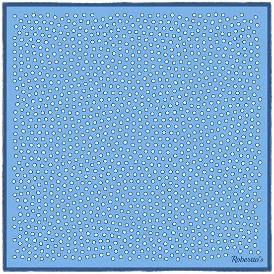 Polka Power Light Sky Blue Pocket Square