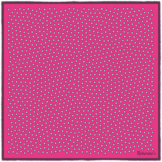 Polka Power Light Crimson Pocket Square