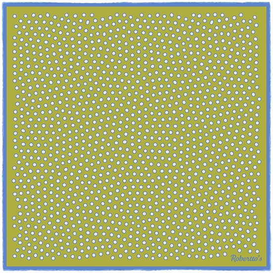 Polka Power Olive Green Pocket Square