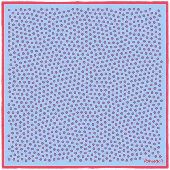 Polka Power Beau Blue Pocket Square