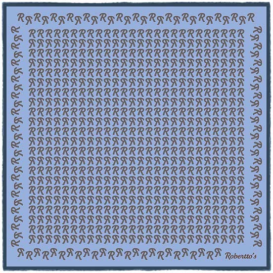 The Monogram Edition Carolina Blue Pocket Square