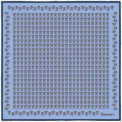 The Monogram Edition Carolina Blue Pocket Square