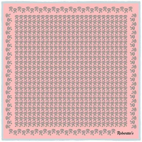 The Monogram Edition Pink Pocket Square