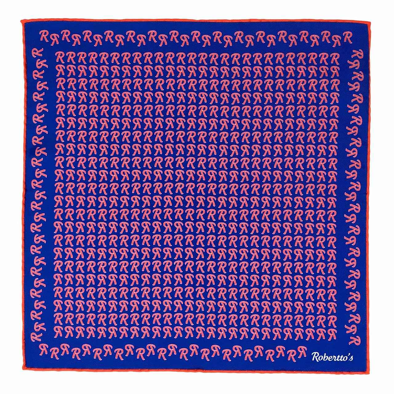 The Monogram Edition Glaucous Blue Pocket Square