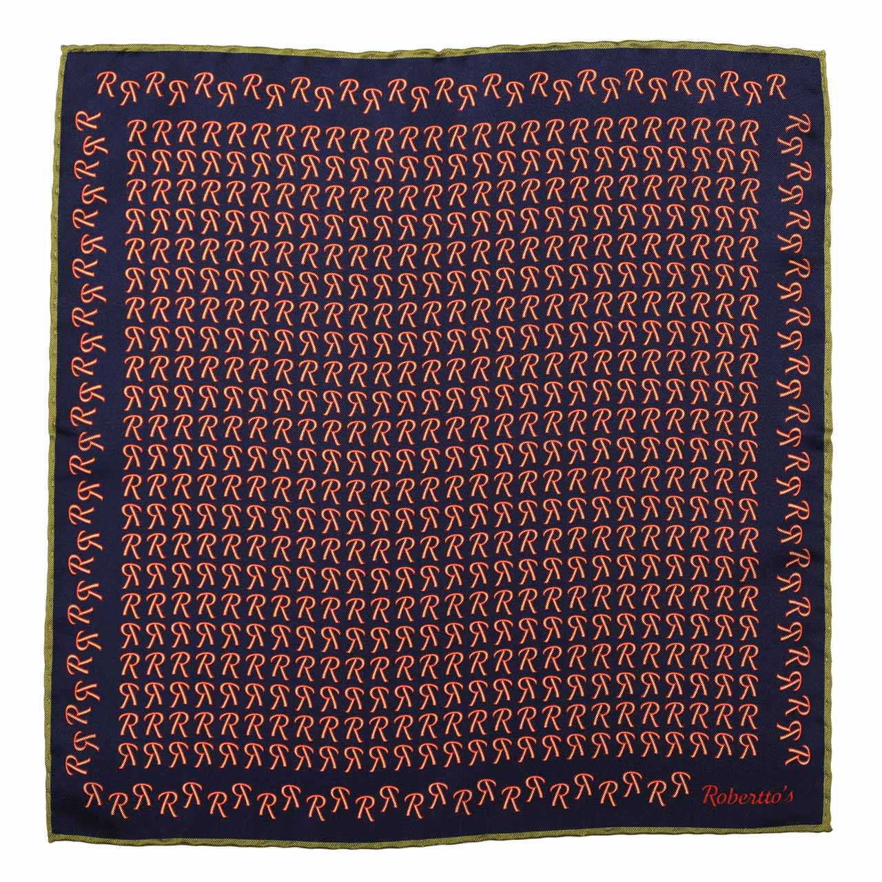 The Monogram Edition Prussian Red Pocket Square