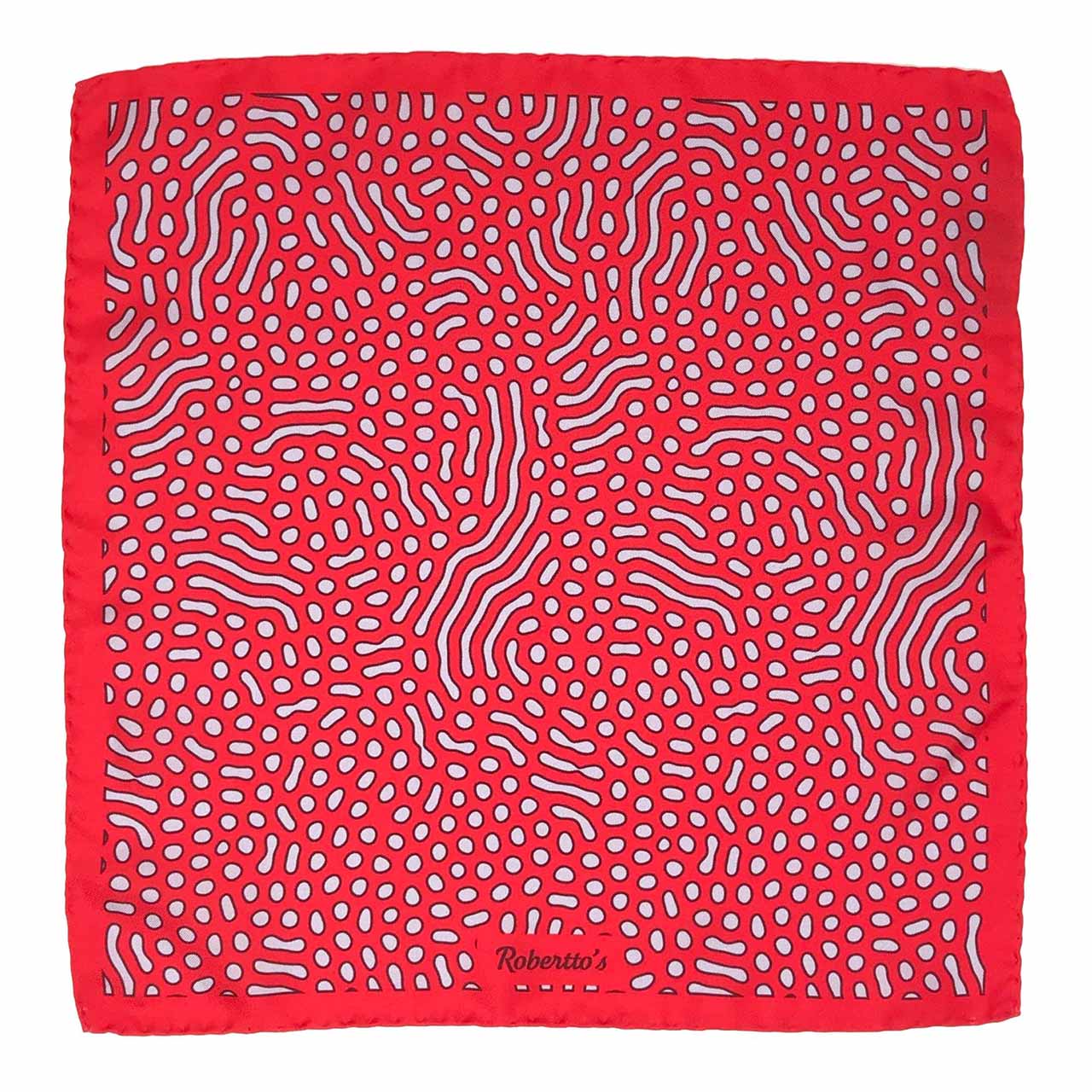 Beneath the Lens Candy Apple Red Pocket Square