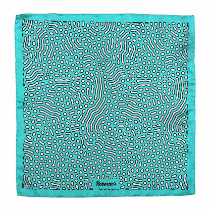 Beneath the Lens Pale Robin Egg Blue Pocket Square