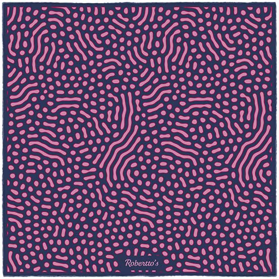 Beneath the Lens Oxford Blue Pocket Square