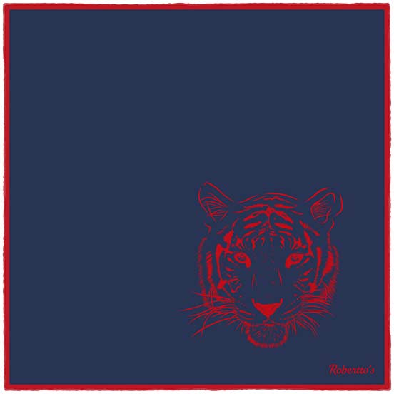Tyger Shoestring Oxford Blue Pocket Square
